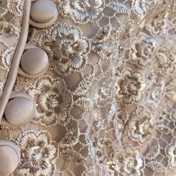 JS Collections Sz 6 Gold Beaded Jacket - Picture 3 of 8